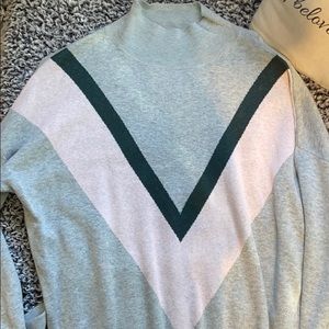 Pink,green, grey sweater